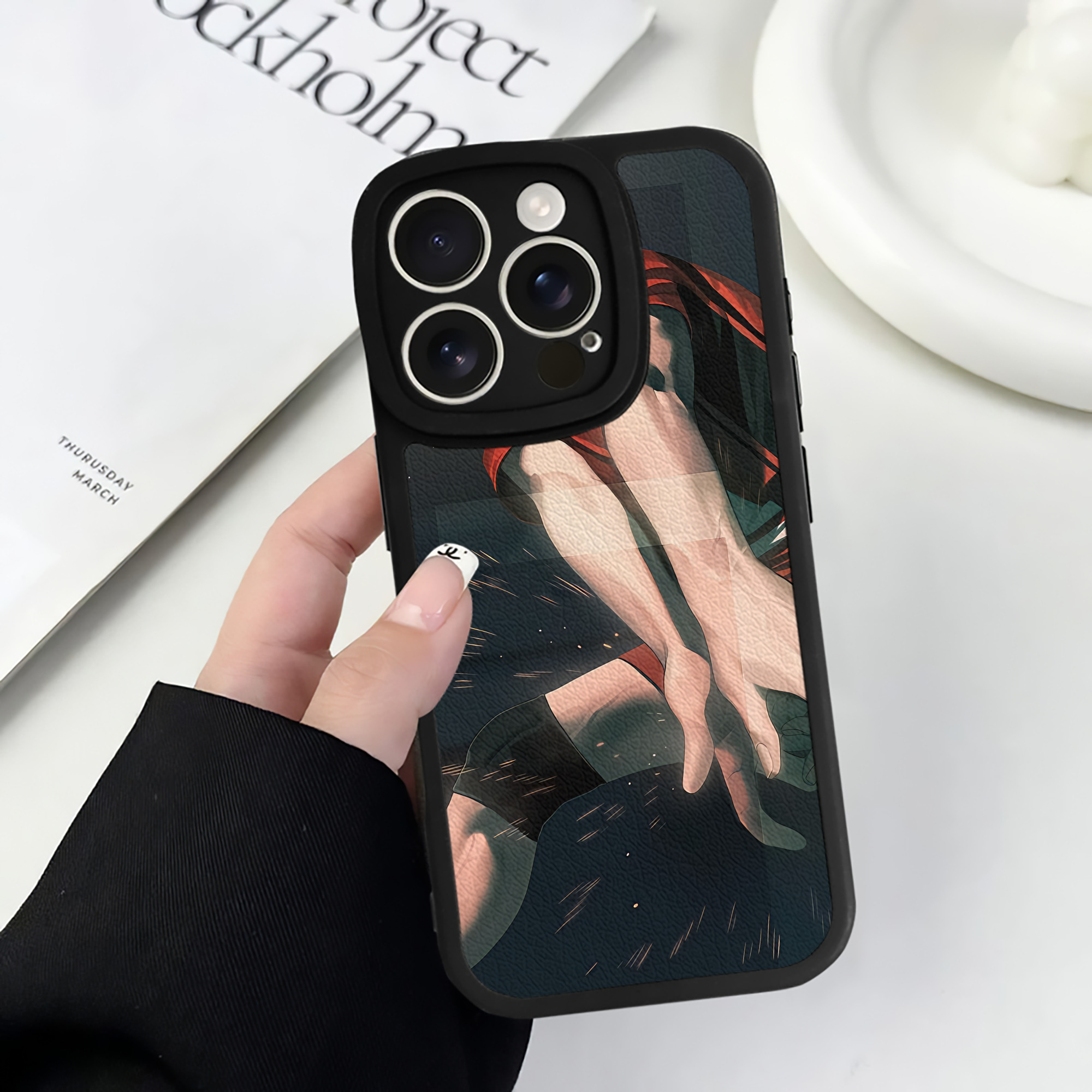 （画像用） ハイキュー!! Haikyu!! 【iPhone 16シリーズ対応】シリコンスマホケース（レザー調） 材質：シリコン